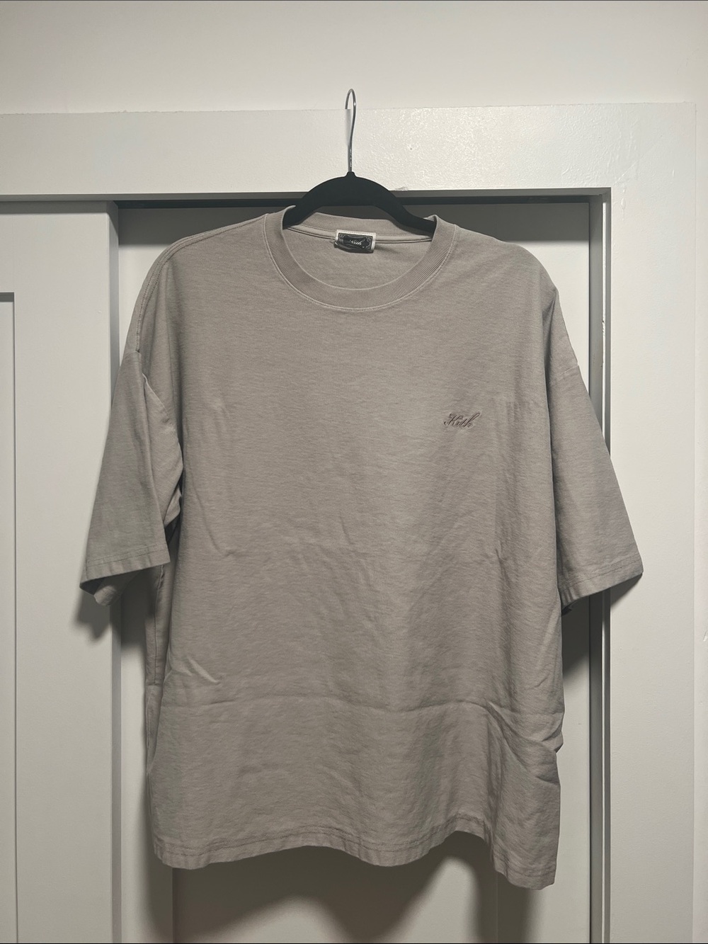 Kith Oversized Crewneck Tee - Light Grey